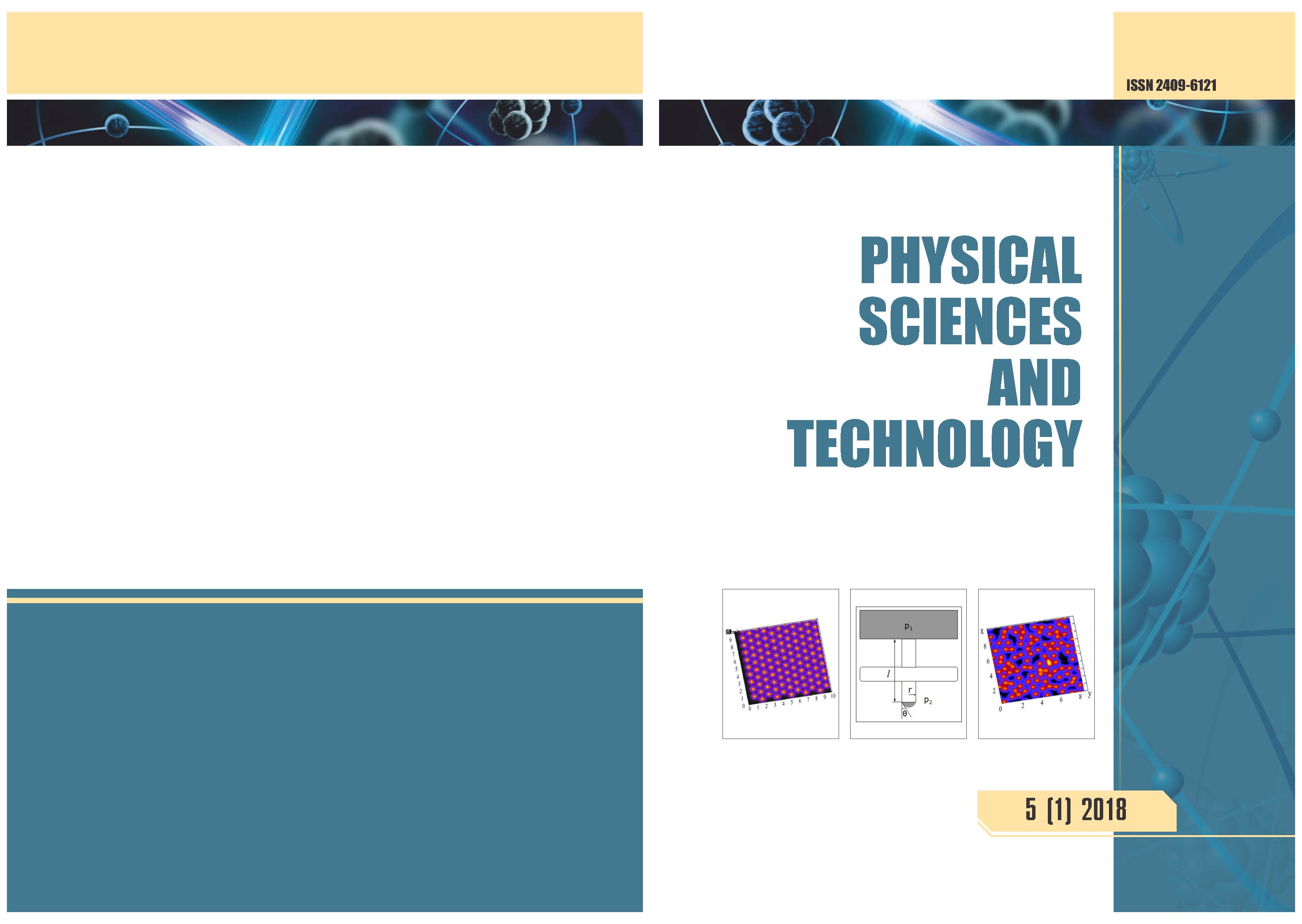 					View Vol. 5 No. 1-2 (2018): PHYSICAL SCIENCES AND TECHNOLOGY
				