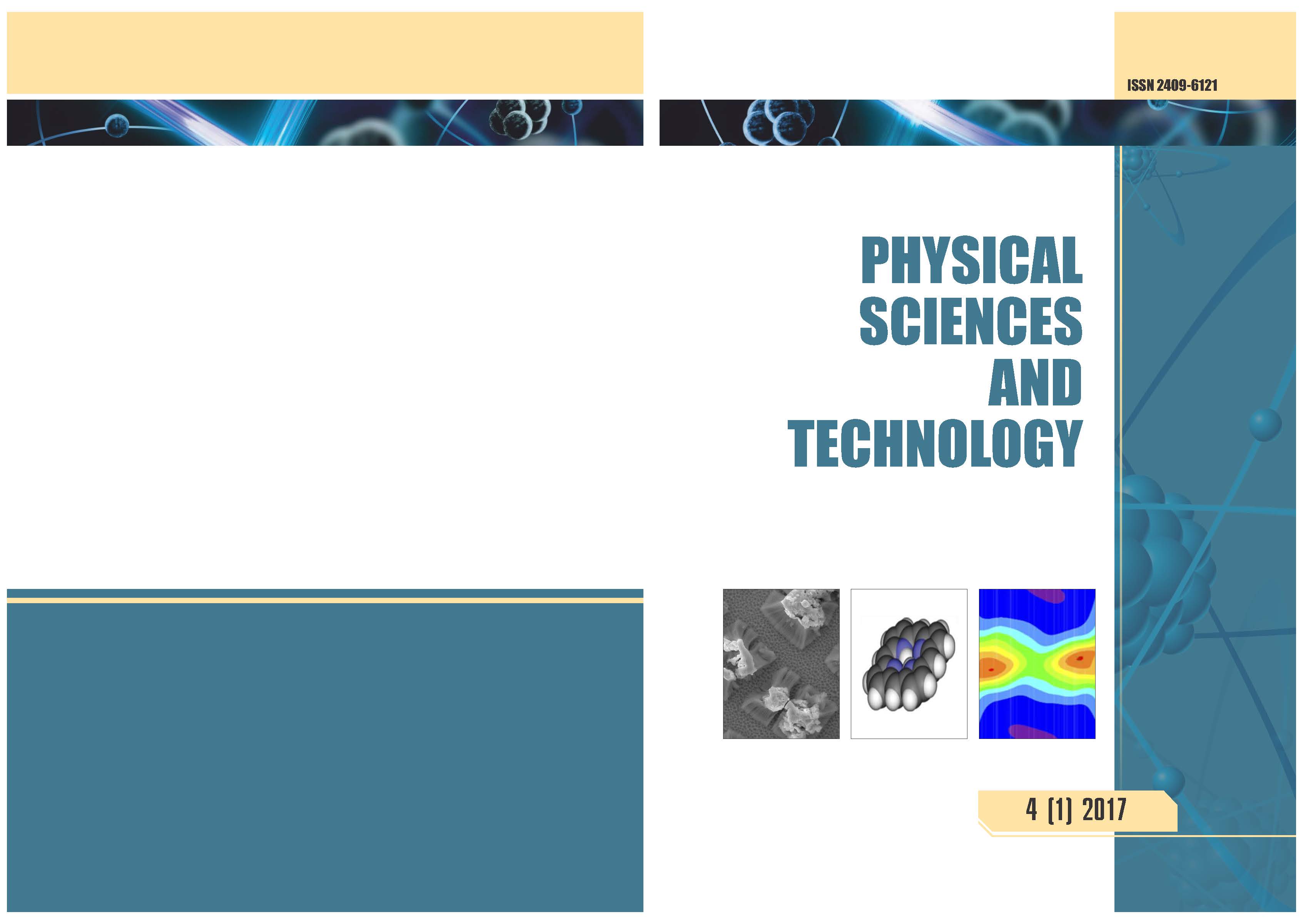 					View Vol. 4 No. 1 (2017): PHYSICAL SCIENCES AND TECHNOLOGY
				